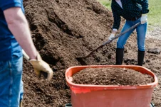 Garden clearance and ground preparation with soil removal and outdoor landscaping work