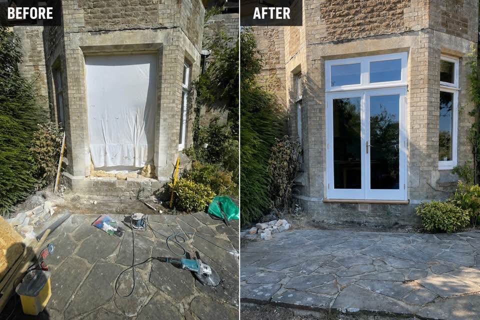 Property refurbishment before and after exterior renovation
